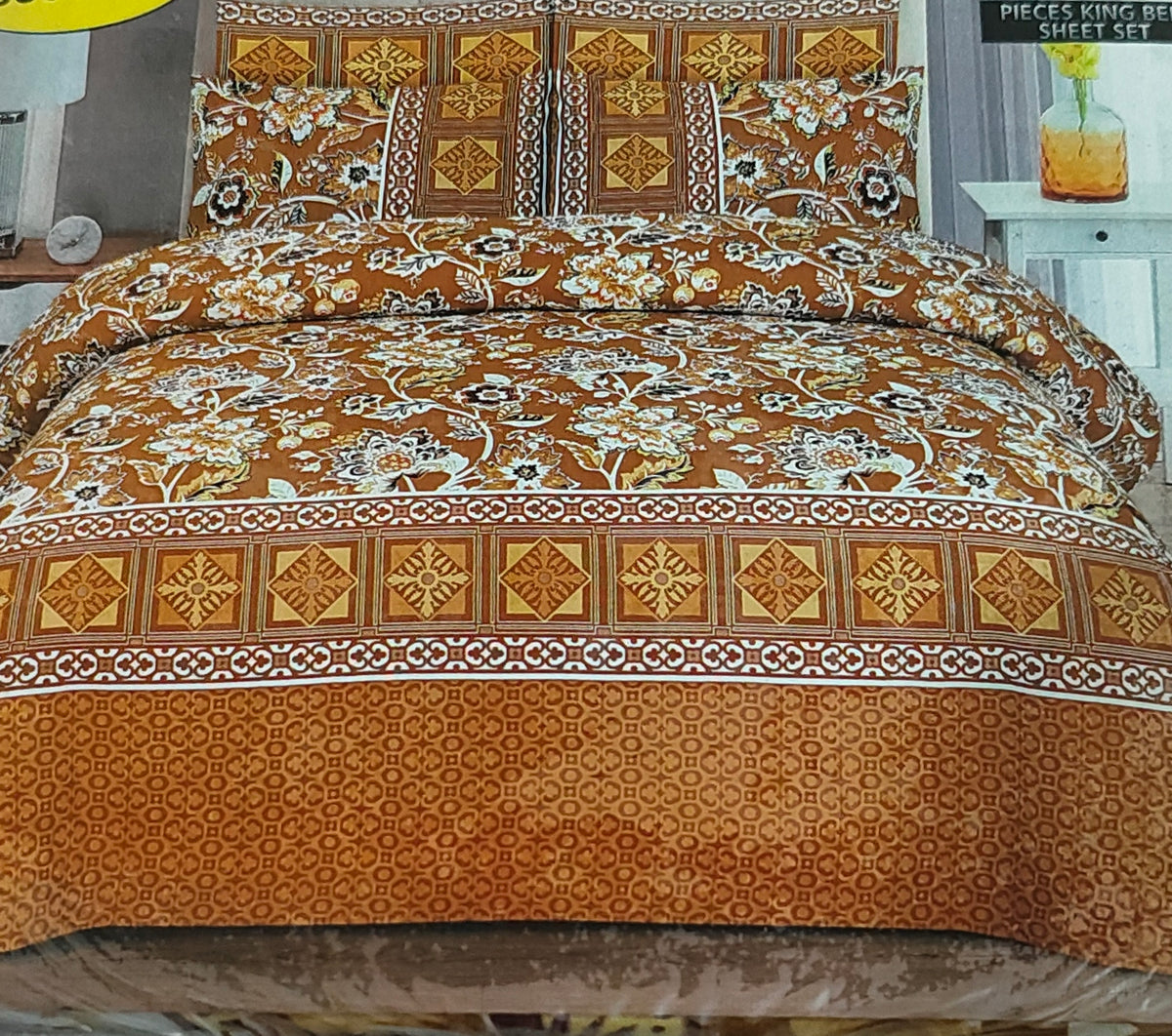 Cotton 3piece bedsheet