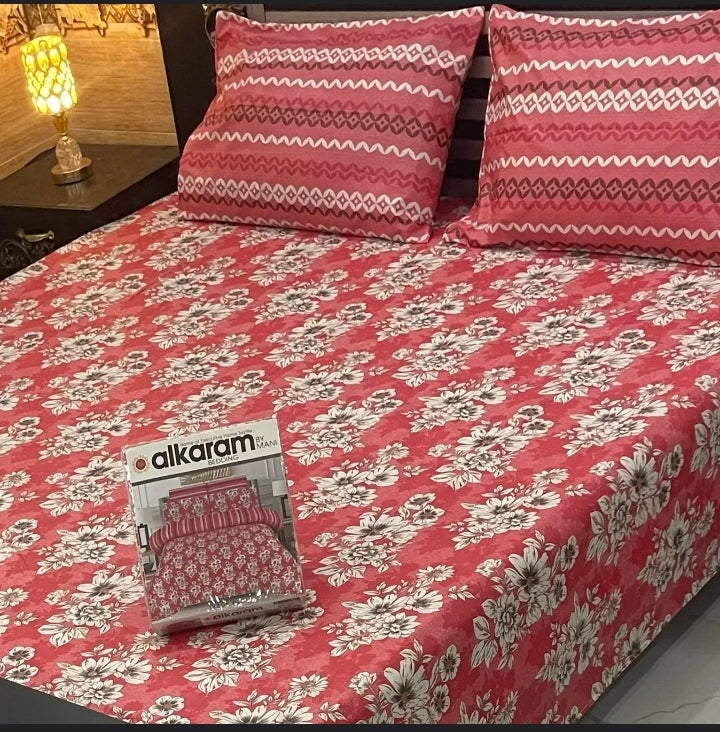 Alkaram Cotton Bed Sheet Set